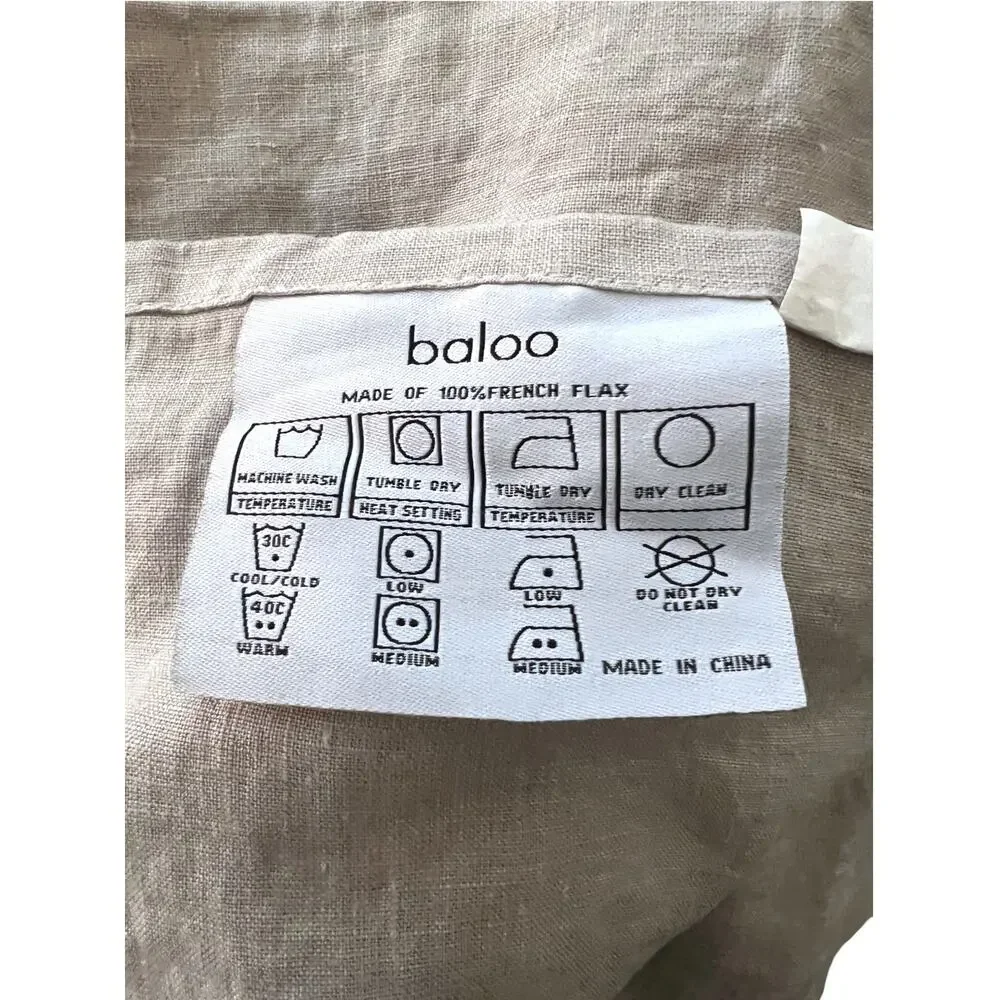 Baloo Living - French Linen Duvet Cover Dove Gray Luxury Bedding Queen Flax